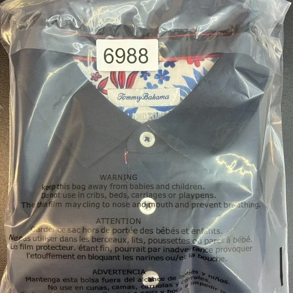 Tommy Bahama Island Zone Mens Polo Shirt Size Large Blue Stretch Short Sleeve - Picture 9 of 9